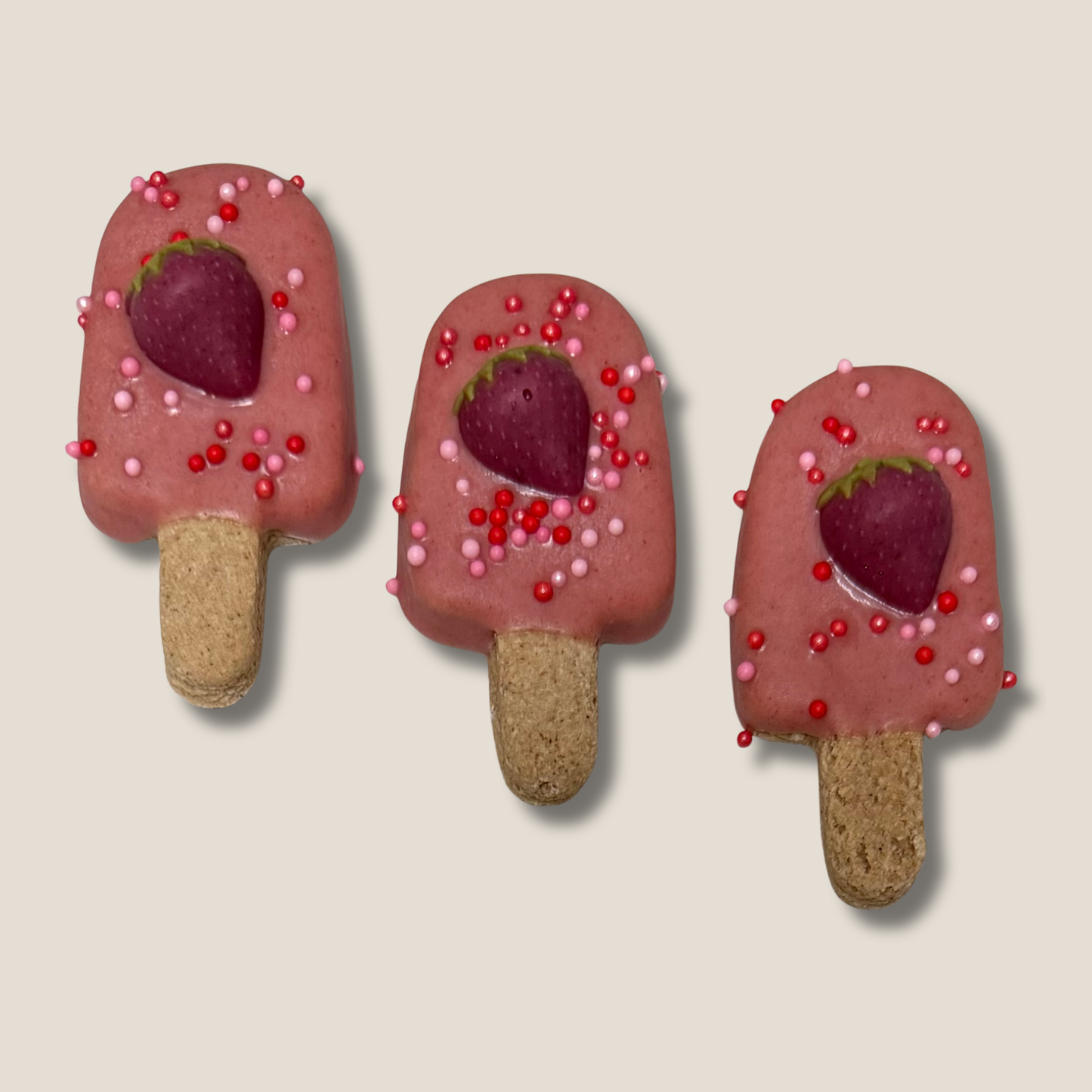 Strawberry Pupsicle Cookies